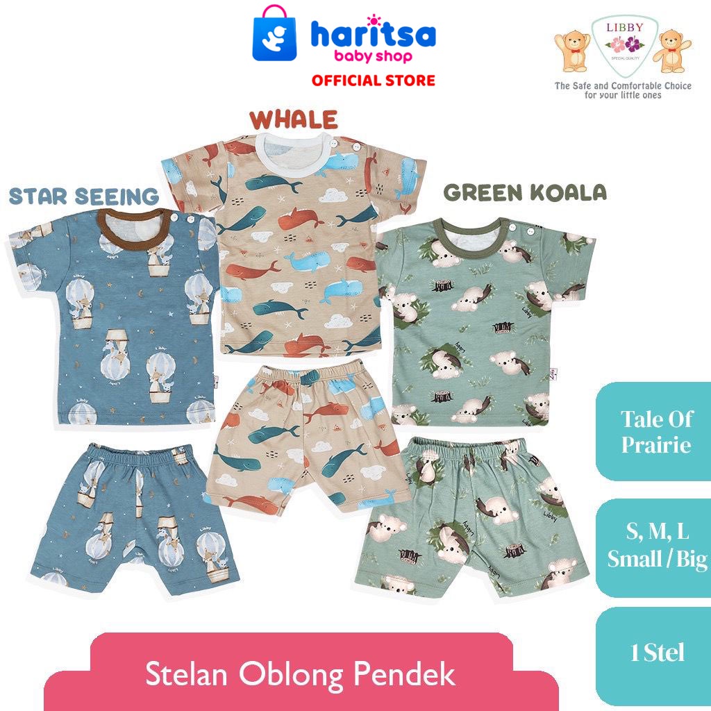 Libby Baby Setelan Oblong Pendek Tale of Prairie SML - Libby baju bayi Setelan mix/Piyama anak/Piyama bayi Tale of Prairie