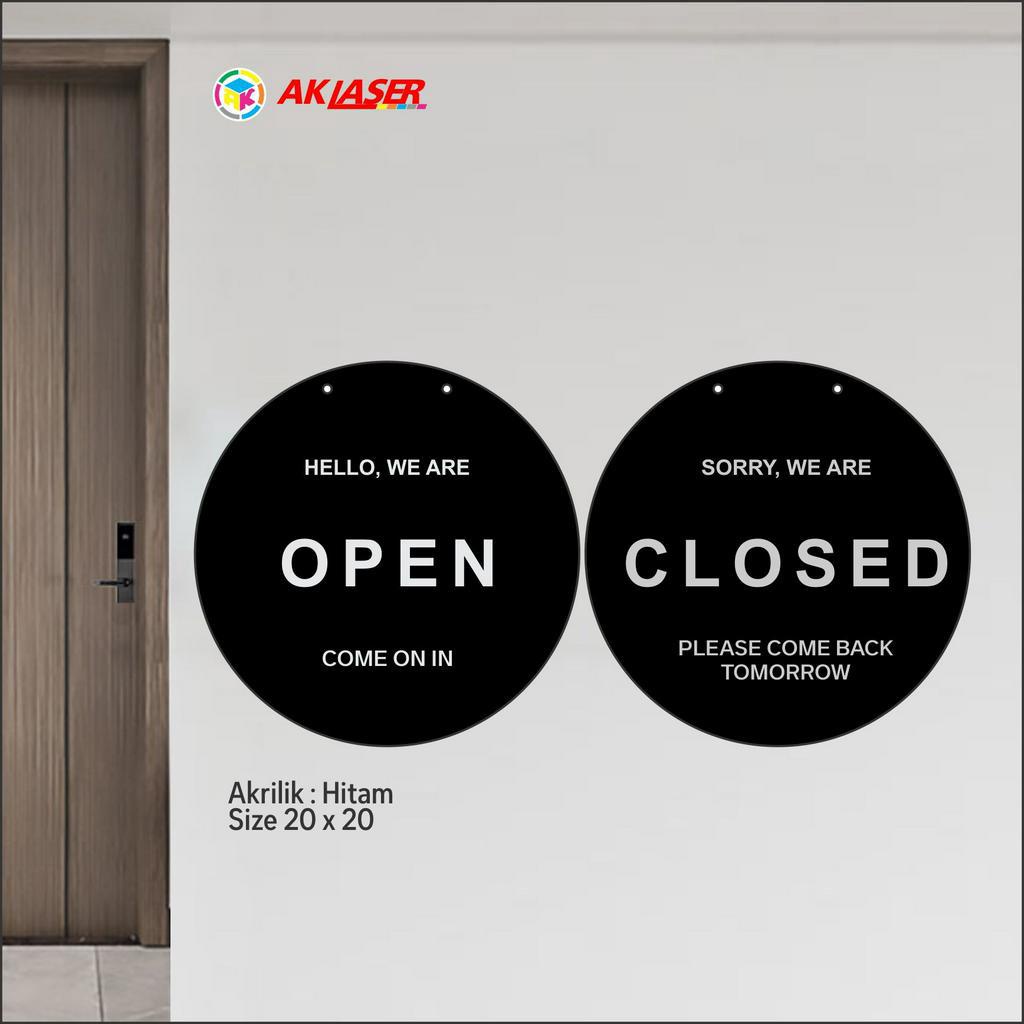 

RK Akrilik Open Close Bulak Balik Tipe 4 Acrylic Hitam Cutting Sticker Signage