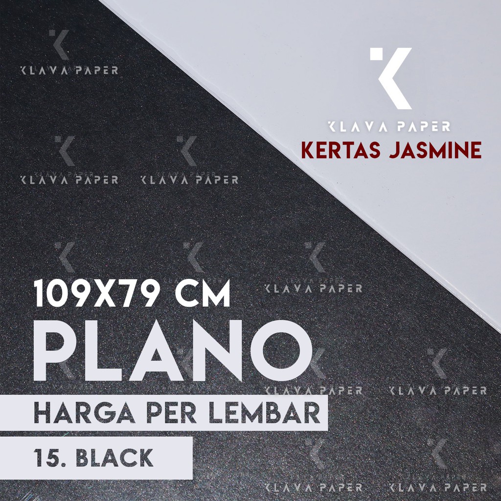 Kertas Jasmine Plano 109x79cm 220gsm  BLACK / HITAM aper Flower Undangan