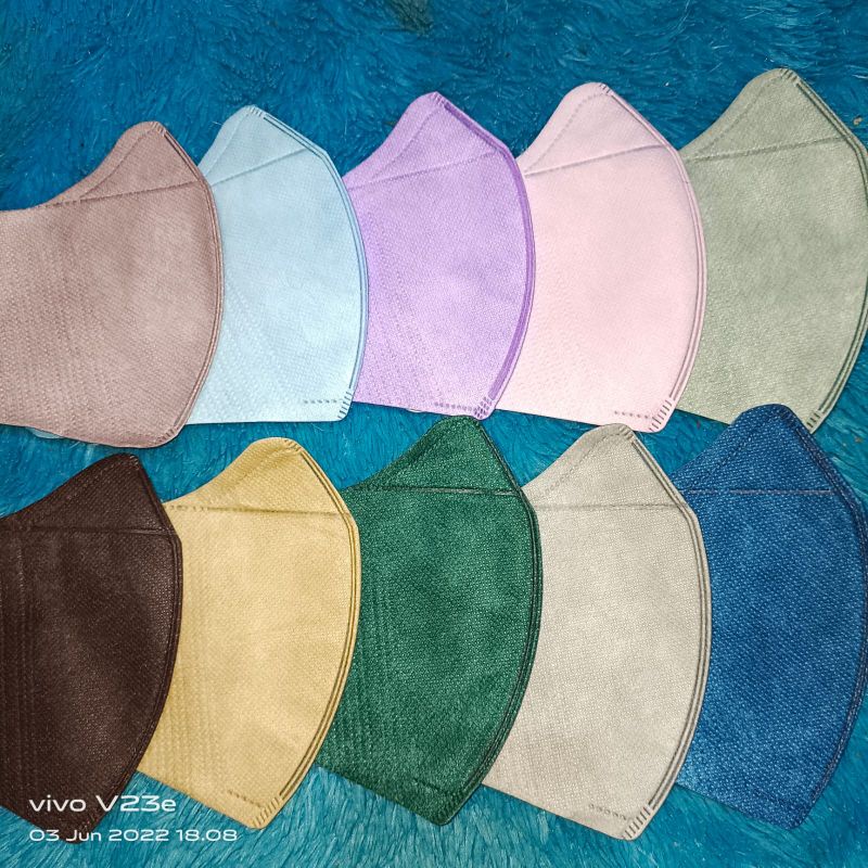 MASKER DUCKBILL Y&B CARE ISI 50PCS MIX WARNA