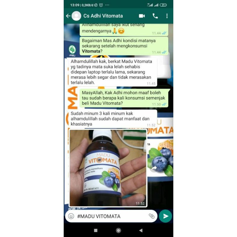 Obat Mata Minus Ampuh Madu Vitomata Asli Ori Vitomata Madu Kesehatan Mata Katarak Glukoma Madu Mata