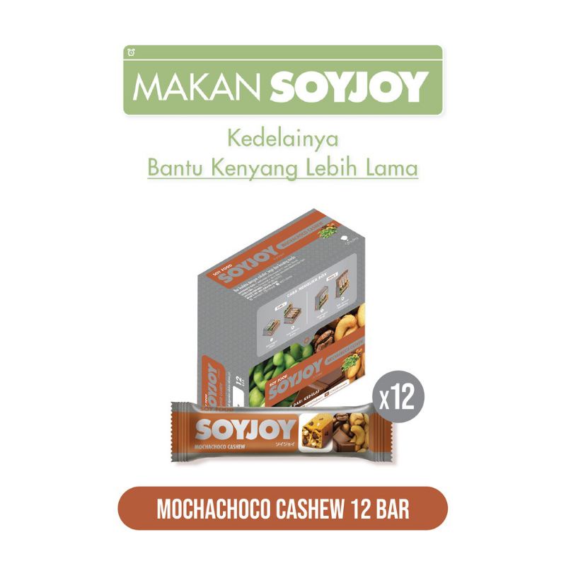 

Soyjoy Rasa Mochachoco Cashew 1 Box isi 12 Pcs