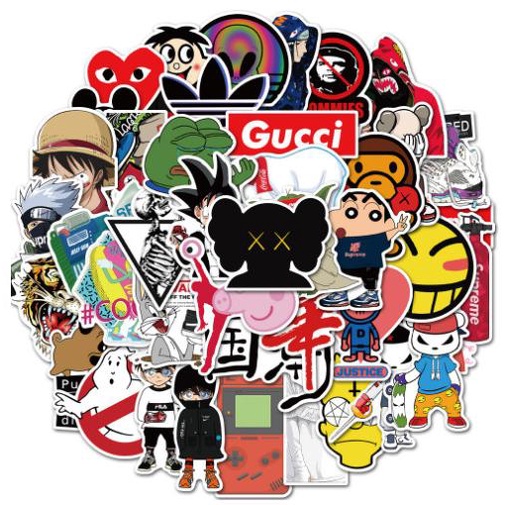 

(BISA COD) SM25 50pcs Sticker Stiker Logo Grafiti Untuk Skateboard Koper Lemari TERMURAH Kode 1164