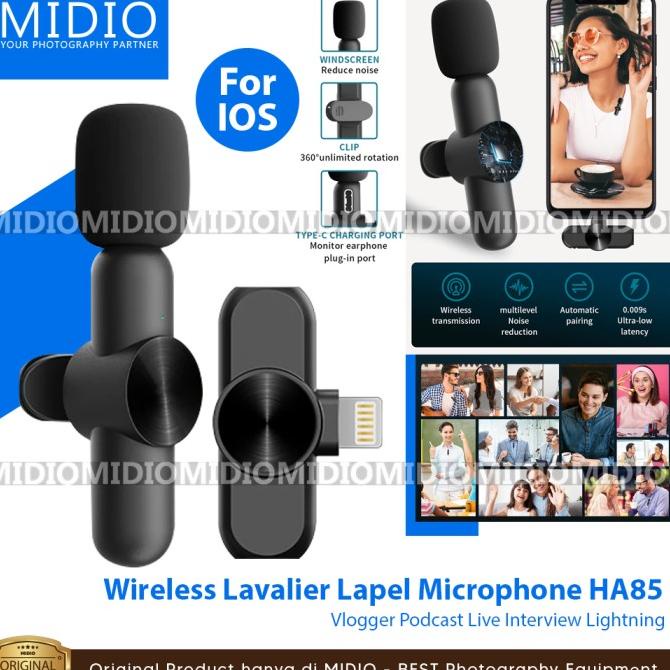 Bright Wireless Microphone WL16 mic clip on HP Type C / Iphone