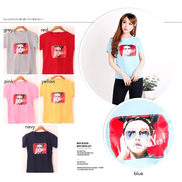 TSHIRT UM OH AH YEA | KAOS WANITA TERBARU COD BAYAR DI TEMPAT