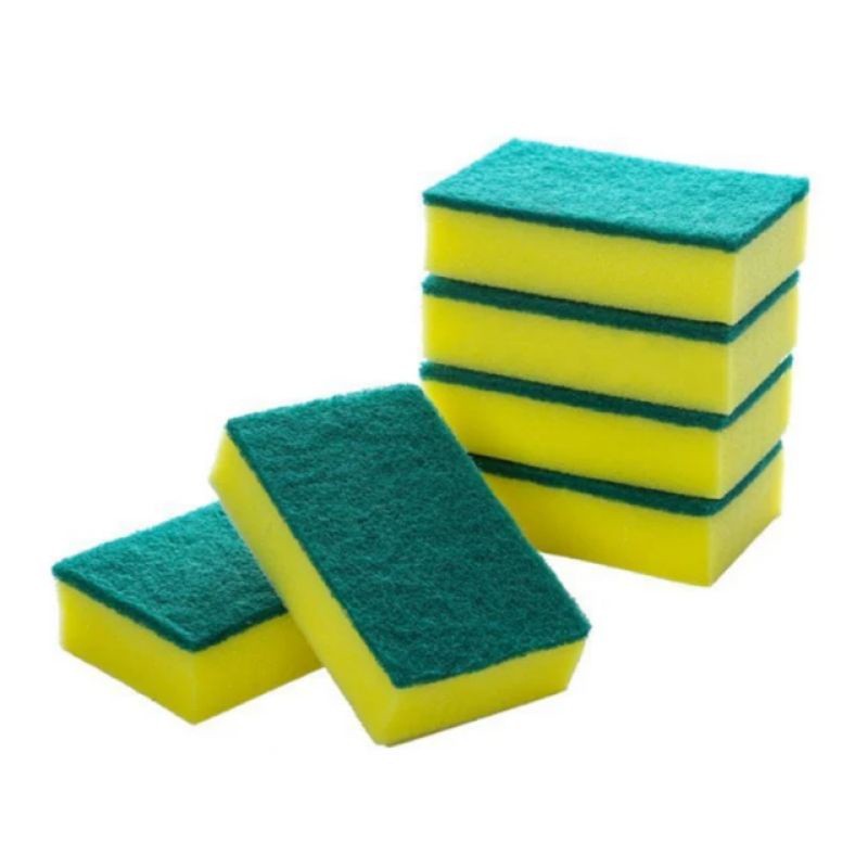 Spon Cuci Piring Spons Busa Hijau Kuning Dish Washing Sponge Murah SPONS BUSA UNTUK CUCI PIRING 2Cm