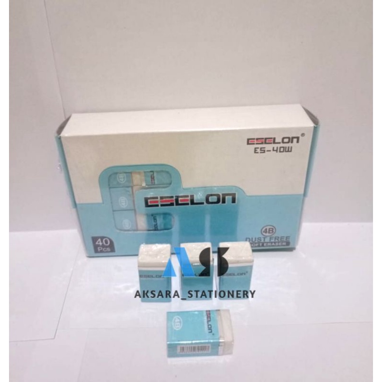 

SATU PACK ( 40 PCS ) PENGHAPUS PENSIL KECIL PUTIH ESELON ERASER STIP SETIP