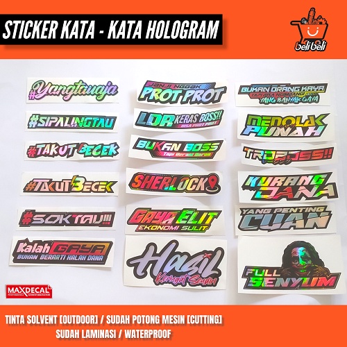 stiker pack racing / stiker kata kata / stiker viral / stiker pelan / stiker full senyum / stiker ld