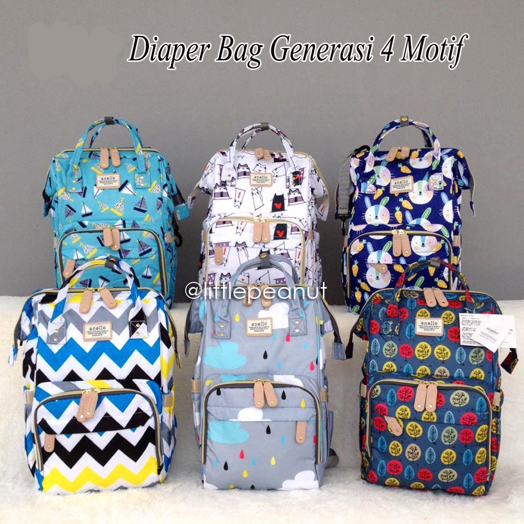 SEMI PREMIUM LUXE DIAPER BAG ANELLO  GEN 4 MOTIF BACKPACK 