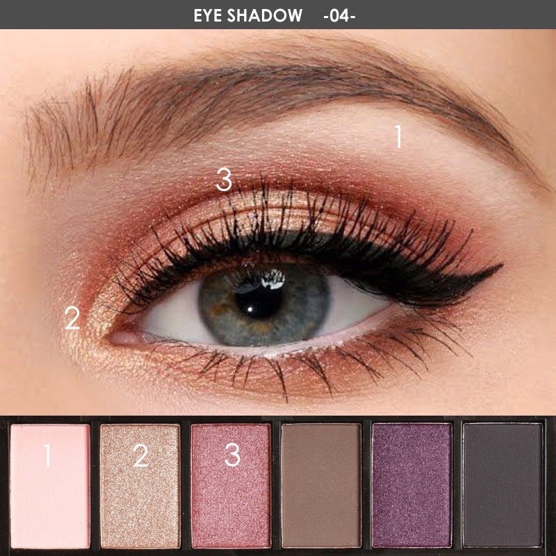ORIGINAL Focallure Six Colors Palette Eye Shadow SMOKEY  EYES FA06
