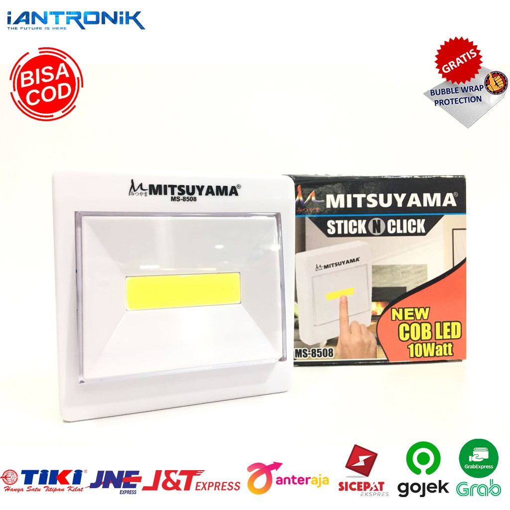 GROSIR LAMPU TEMPEL COB LED EMERGECY LED 10W MS-8508 STICK N CLICK