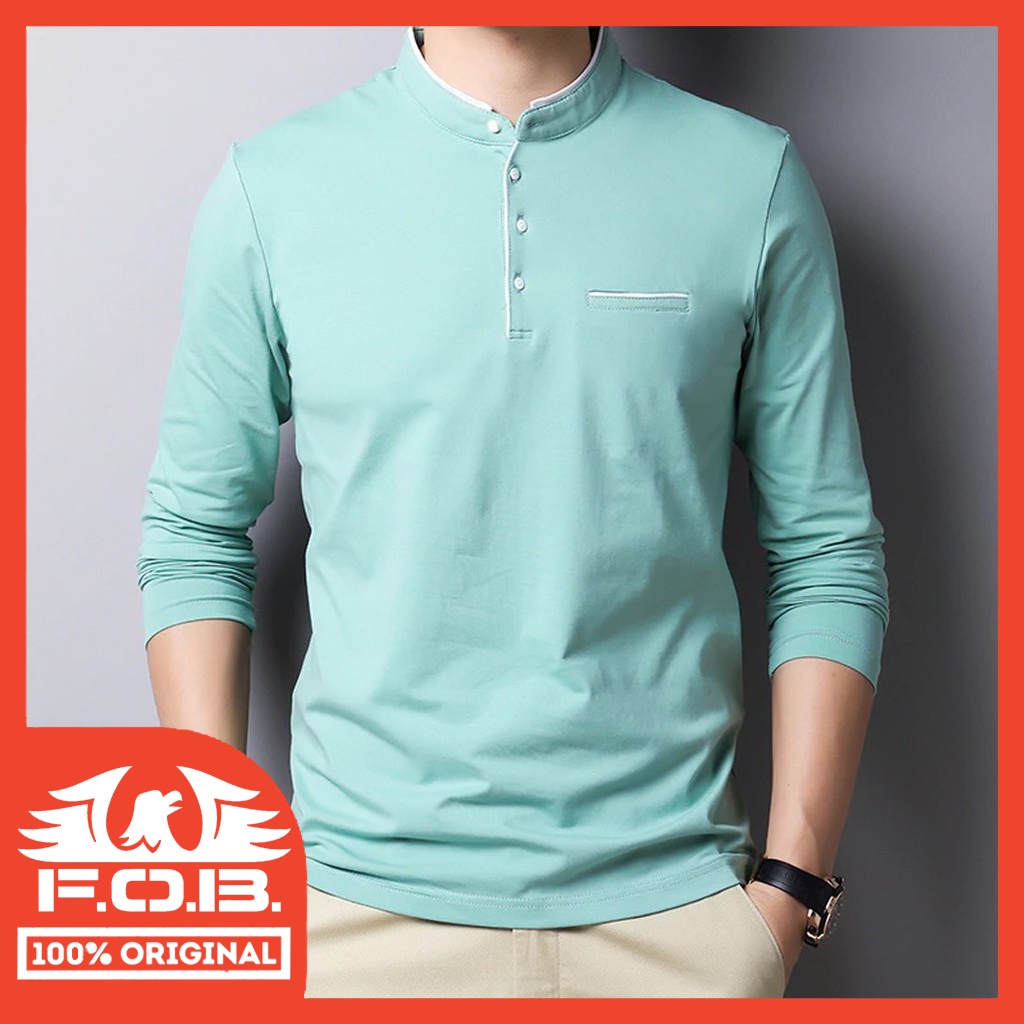 Kaos Pakaian Pria Polo Nufail Shanghai Biru Tosca Original Fobdg Distro Bandung