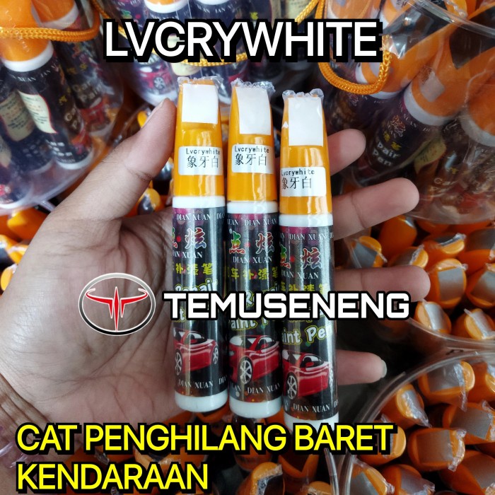 Lvcry White Putih Metalik Pena Spidol Cat Anti Gores Lecet Mobil Motor