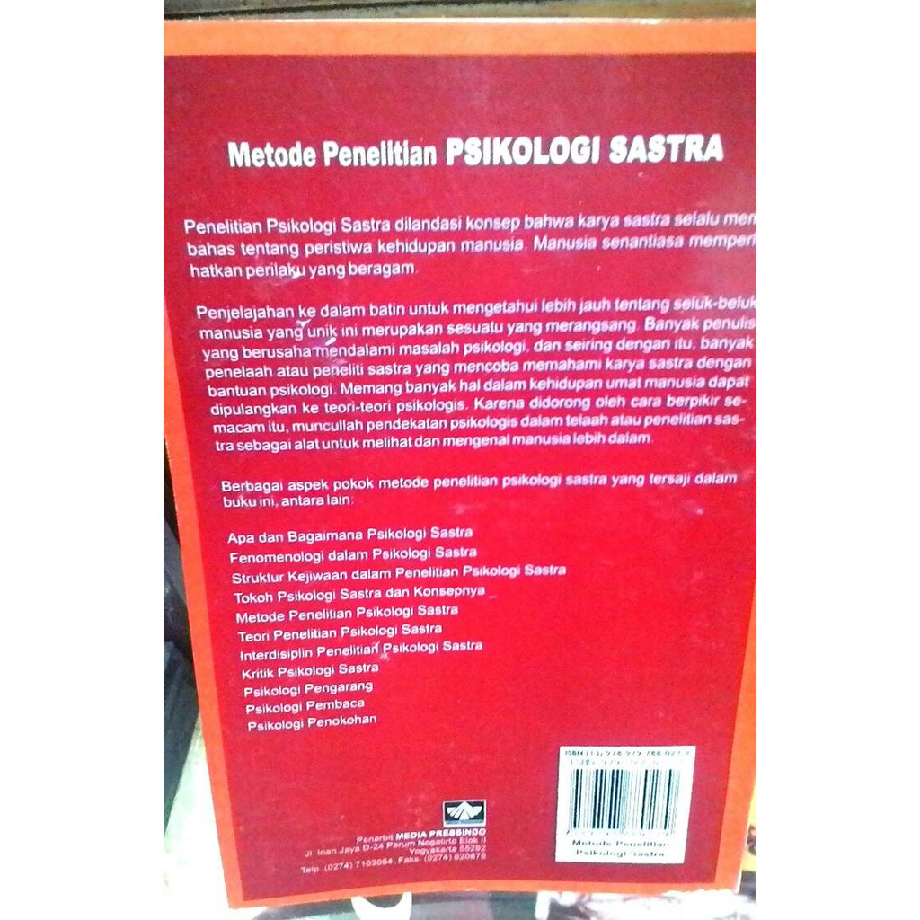Metodologi Penelitian Psikologi Sastra Suwardi Endraswara Shopee Indonesia