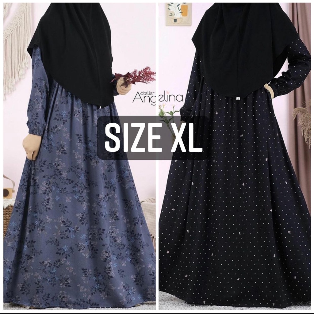 SARAH DRESS  - Polkadot Black XL Winter Floral Night Shade XL by Atelier Angelina