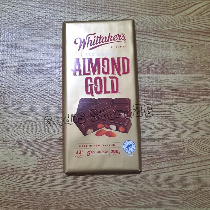 

COKELAT WHITTAKERS ALMOND GOLD 200 GR