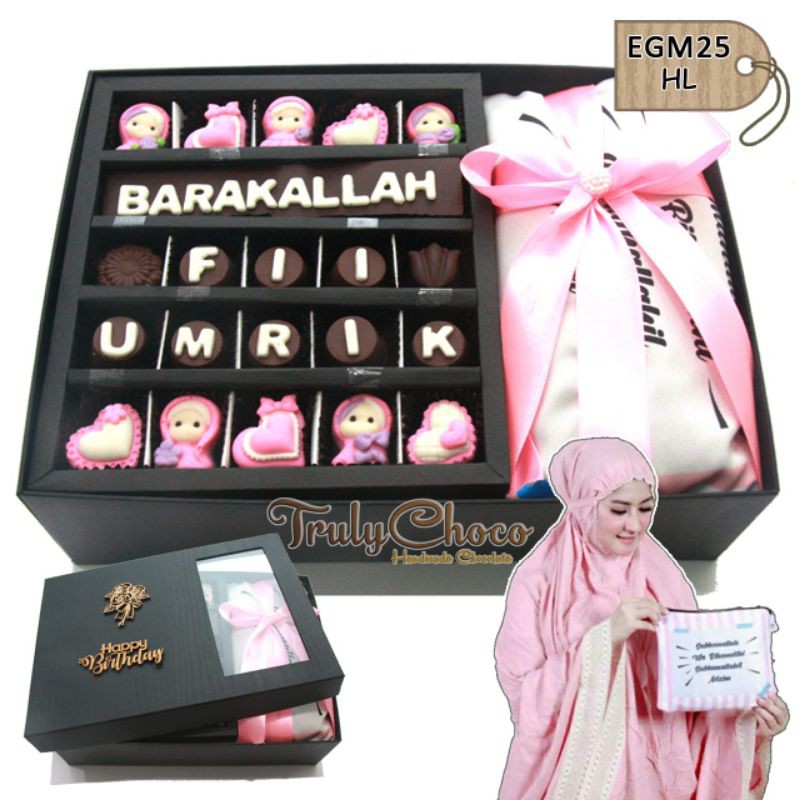 

kado special ulang tahun anniversary coklat trulychoco mukena