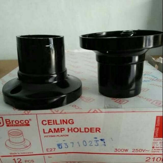 Fiting Plafon Bulat Hitam BROCO 210L