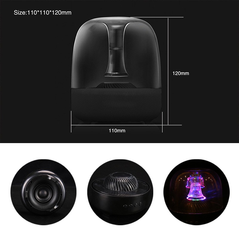 Speaker Big Diamond Wireless Portable Smart LED Stereo With AUX /USB PENDRIVE /TF Card / RADIO Funct