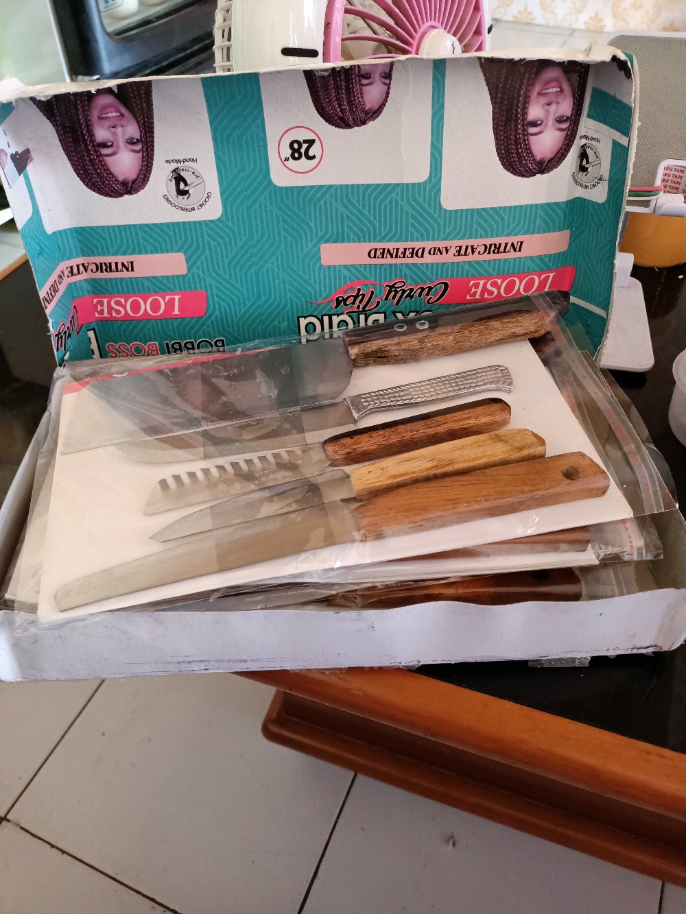 Promo Pisau Dapur Murah 1 Set Isi 5 Bahan Stainless Anti Karat