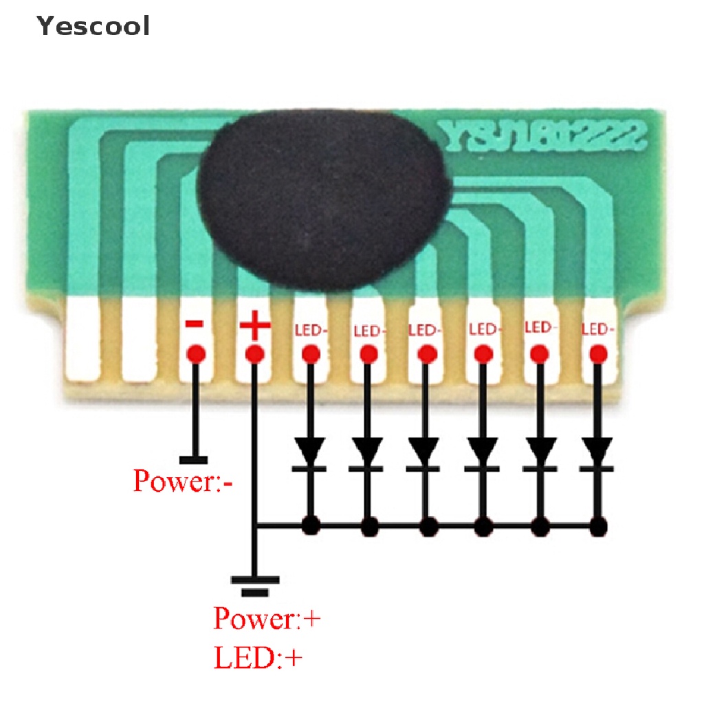 Yescool 10Pcs 6-LED 3-4.5V flash chip cob LED driver cycle flashing control board DIY .