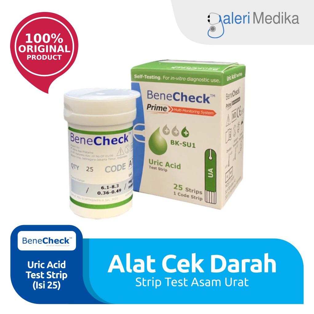 Benecheck Prime - Test Strip Asam Urat