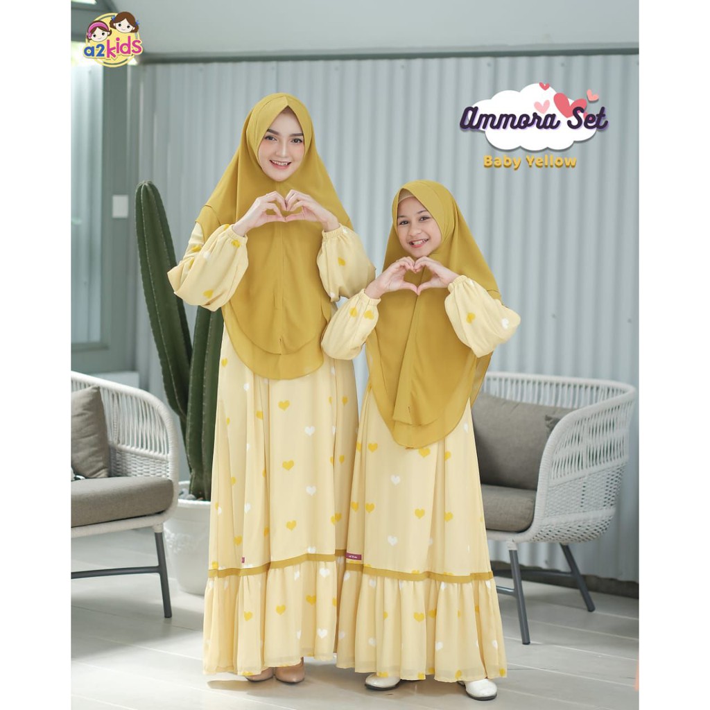 Afsheenastore Gamis Anak  Ammora Set By a2kids / Ready 0-1 Th