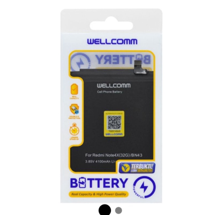 Baterai Wellcome Double IC Xiaomi Redmi note 4x BN43 Battery Xiaomi redmi 4 Wellcomm