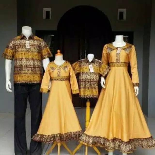 Bilda batik-baju batik couple keluarga gamis kombinasi untuk pesta anak muda