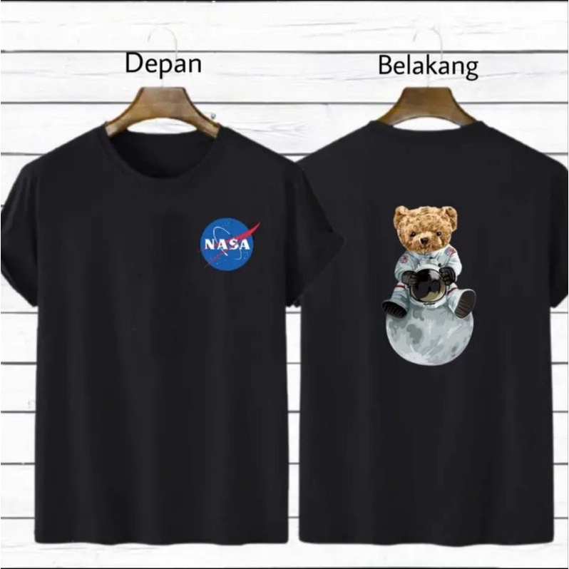 Kaos T-shirt Oversize NASA Bear - Kaos Oblong Wanita & Pria