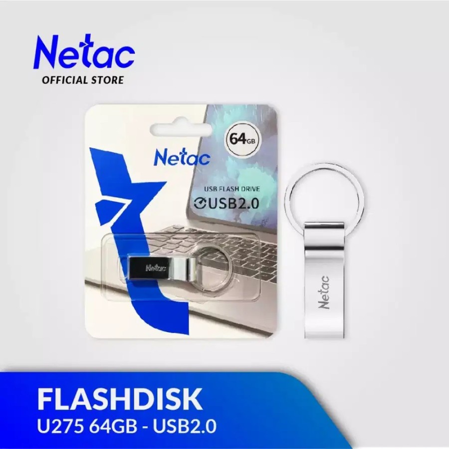 Netac Flashdisk U275 64GB USB2.0 - zinc alloy housing