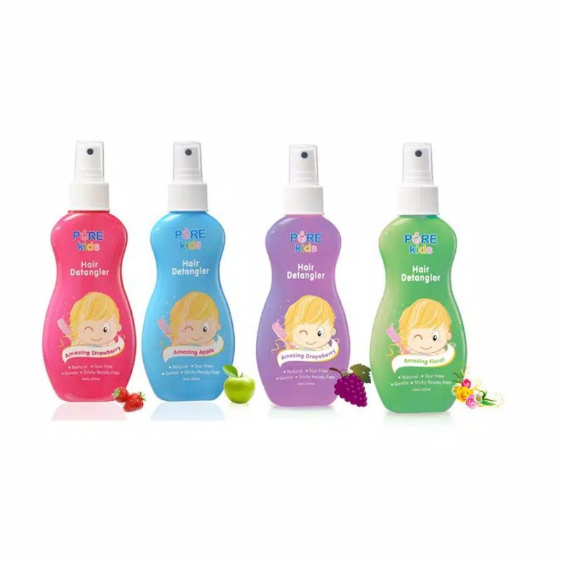 [BPOM] - Pure Kids Hair Detangler Anak Baby Bayi - 200 ml Purebaby Purekids