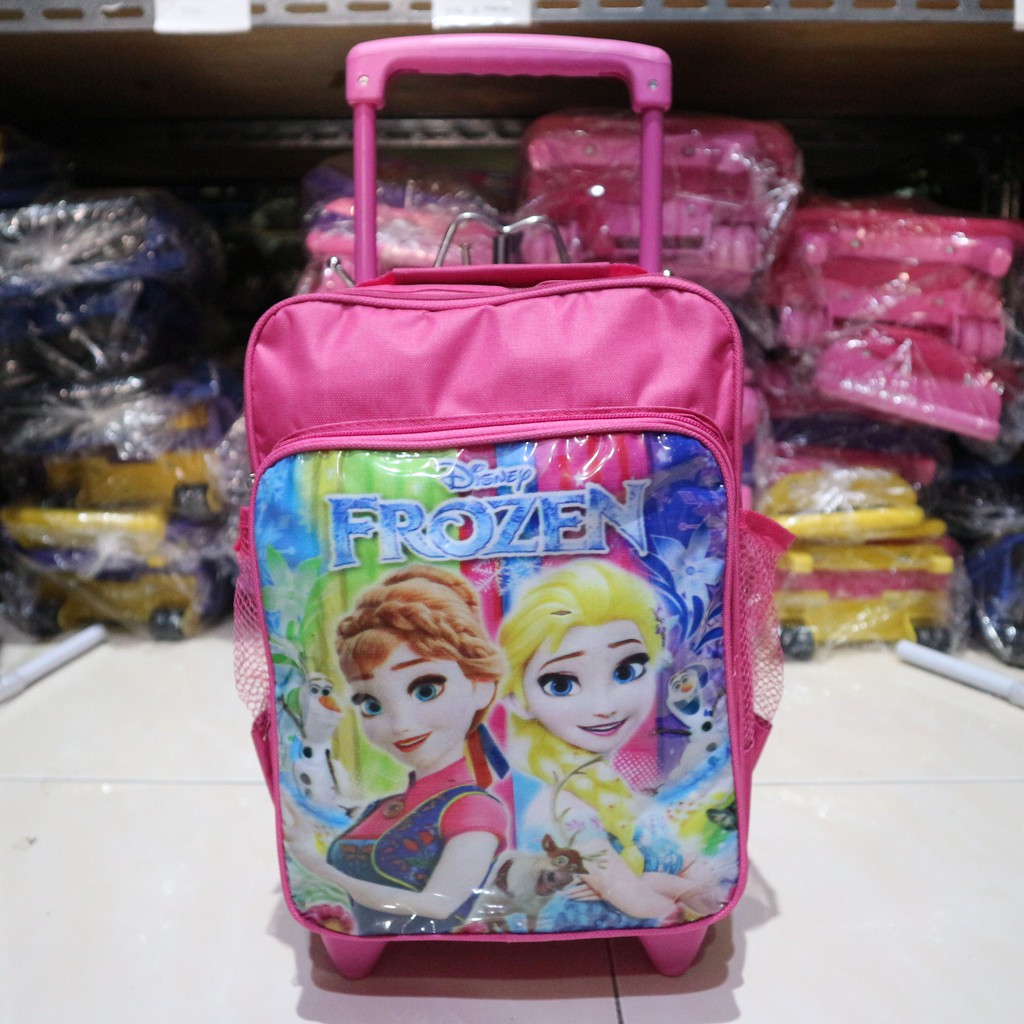  Tas  Gendong Anak Dorong  Kecil Gambar Anna Elsa Frozen  Pink 