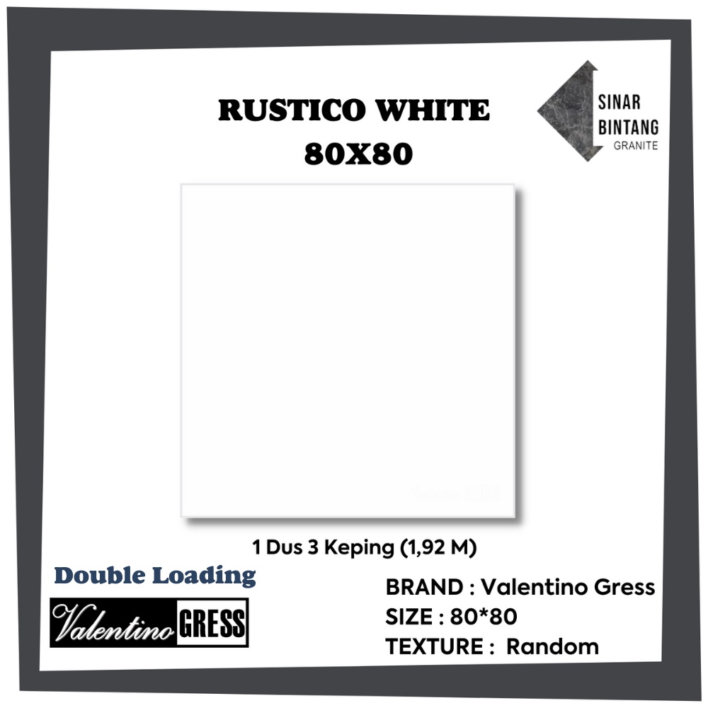 Granit 80 X 80 | Granit Lantai Rustico White VALENTINO GRESS