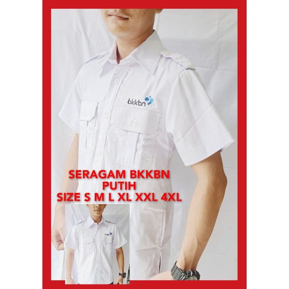 custom seragam BKKBN/kemeja putih BKKBN/baju dinas BKKBN Murah/kemeja kerja harian/BKKBN terbaru