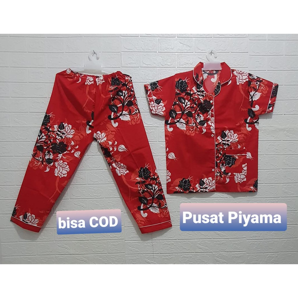 BAJU TIDUR WANITA KARAKTER CP / PIYAMA MOTIF KARAKTER / PIYAMA KARAKTER LUCU / BAJU TIDUR CEWEK-MARNI ROSE MERAH