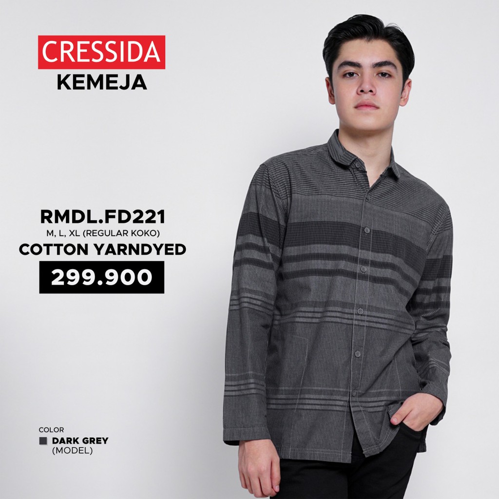 Kemeja Koko Pria Cressida Original RMDL.FD221 Regular Lengan Panjang