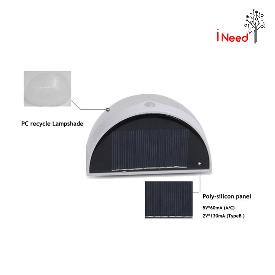 (INEED) Lampu Teras Tenaga Surya / Lampu Taman Solar Cell