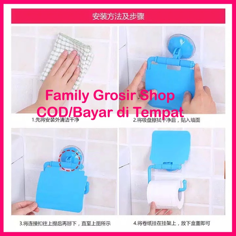 Tisue holder kuat tempat tissue gulung toilet roll holder tisu dapur