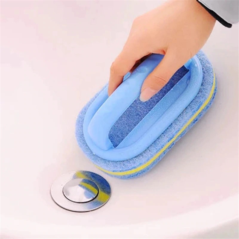 GS8 Strongwell Sikat Pembersih Kamar Mandi WC Dapur Sponge Cleaning Brush - SW024 - Blue