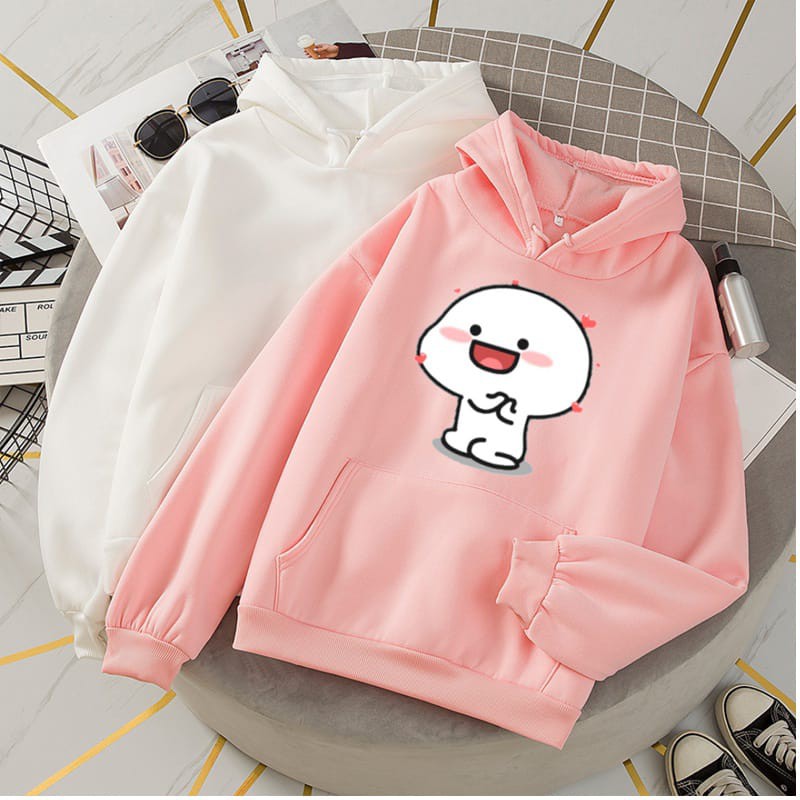 FenishaStore Sweater Hoodie Wanita PENTOL LOVER Kantong Depan Size M-L-XL-XXL Bisa Bayar Ditempat COD