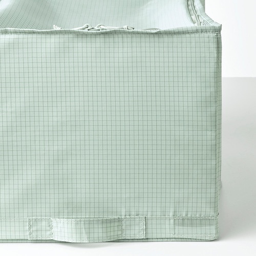 STUK Tempat penyimpanan , putih abu / hijau, 71x51x18 cm