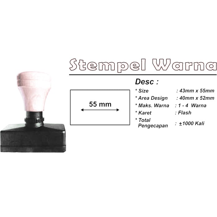 

Jual Stempel Warna Persegi Ukuran 43 x 55 mm Stempel Flash Diskon