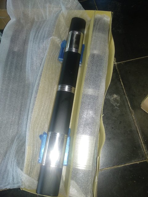 Handle Pintu Stainless Panjang 33cm. Motif Oval Lis Black