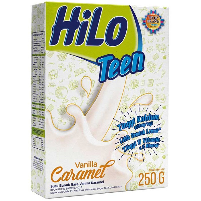 

Hilo Teen Susu Bubuk Hi-Calcium Vanila Caramel 250G