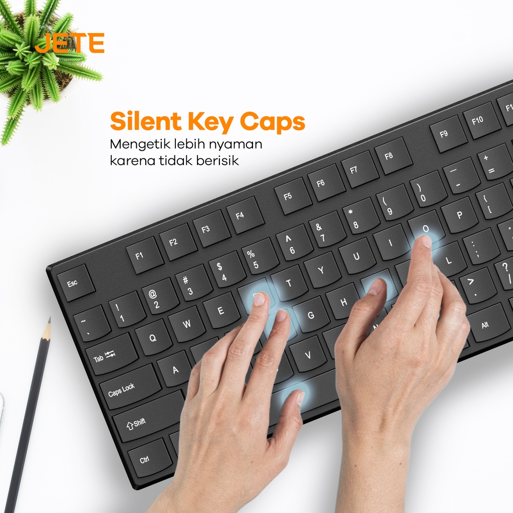 Keyboard JETE KB2 Slim Silent Key - Garansi 2 Tahun