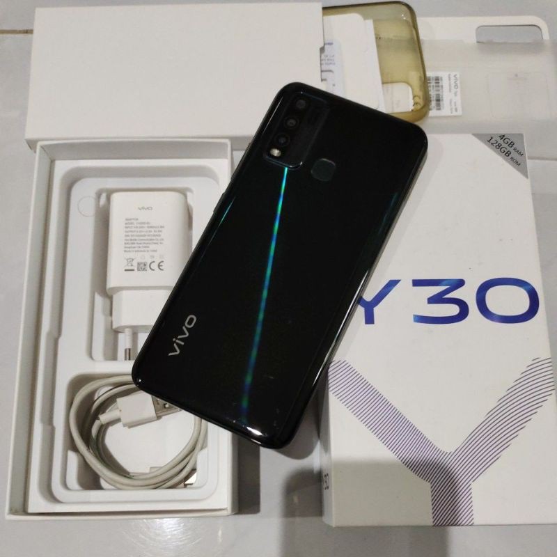 Vivo Y30 4/128 Bekas Fullset Ori Second Black