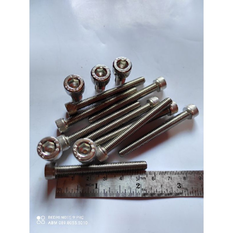 Baut L Stainles M8 x 55 atau Baut 12 Panjang 5.5cm