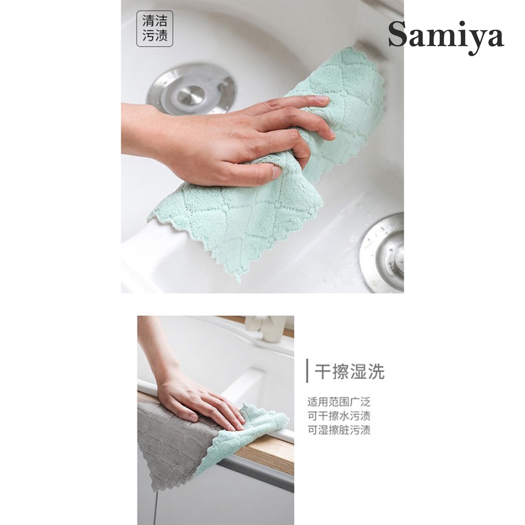 kain lap dapur anti minyak / kain lap dapur microfiber cleaning cloth / lap kain serbaguna