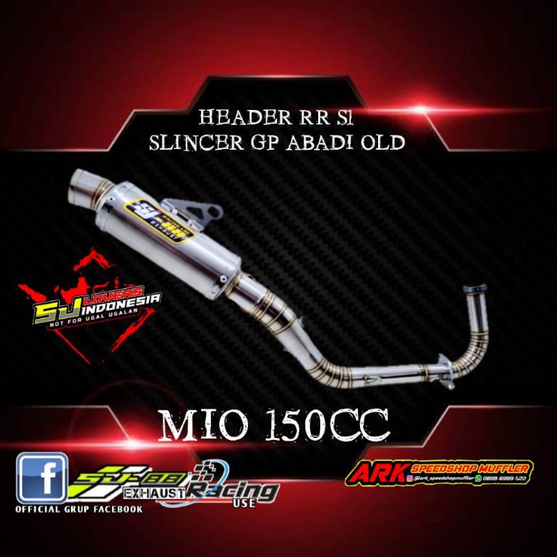 knalpot mio carbu road race 150cc original sj88 type abadi old